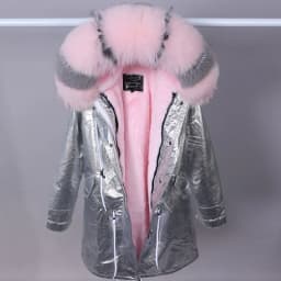 Maomaokong 2026 New Natural Fur Lining Real Fur Coat Winter Jacket Women Raccoon Fur Collar Warm Thick Parkas Female Clothing