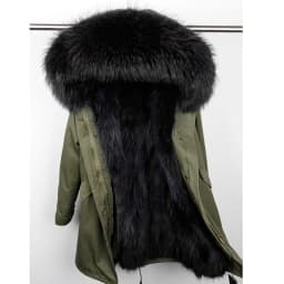 Maomaokong 2026 New Natural Fur Lining Real Fur Coat Winter Jacket Women Raccoon Fur Collar Warm Thick Parkas Female Clothing