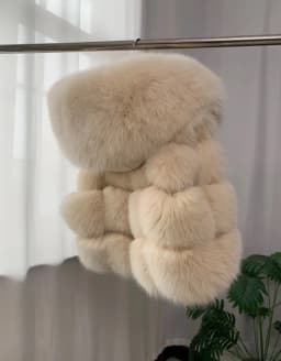 Rea Fox Fur Jacket Women Luxury Genuine Silver Fox Short Coat For Girls sleeveless Winter Plush Red Fox Fur Vest Female