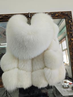 Rea Fox Fur Jacket Women Luxury Genuine Silver Fox Short Coat For Girls sleeveless Winter Plush Red Fox Fur Vest Female