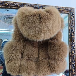 Rea Fox Fur Jacket Women Luxury Genuine Silver Fox Short Coat For Girls sleeveless Winter Plush Red Fox Fur Vest Female