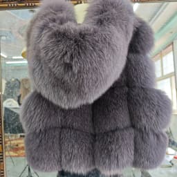 Rea Fox Fur Jacket Women Luxury Genuine Silver Fox Short Coat For Girls sleeveless Winter Plush Red Fox Fur Vest Female