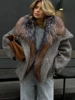 OFTBUY Luxury Short Big Fox Fur Goose Down Coat Female Natural Fur Puffer Jacket New Autumn Winter Thickened Warm Clothes Women