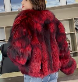 Women's Fur Real Fox Fur Coat Long Sleeve Luxury Natural Fox Cloth Turn Down Collar