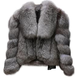 Women's Fur Real Fox Fur Coat Long Sleeve Luxury Natural Fox Cloth Turn Down Collar