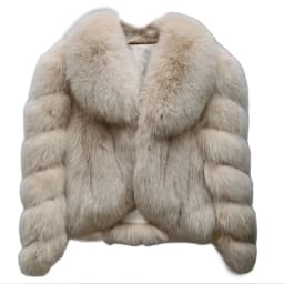 Women's Fur Real Fox Fur Coat Long Sleeve Luxury Natural Fox Cloth Turn Down Collar