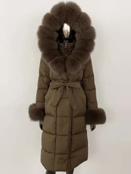 OFTBUY 2024 Long Winter Jacket Women Natural Real Raccoon Fox Fur Collar Hooded White Duck Down Coat Thick Warm Casual Outerwear
