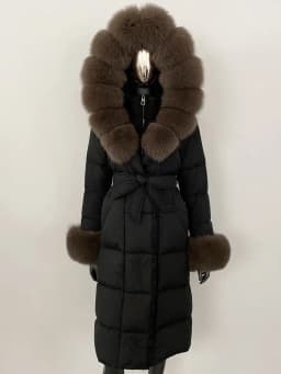 OFTBUY 2024 Long Winter Jacket Women Natural Real Raccoon Fox Fur Collar Hooded White Duck Down Coat Thick Warm Casual Outerwear