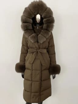 OFTBUY 2024 Long Winter Jacket Women Natural Real Raccoon Fox Fur Collar Hooded White Duck Down Coat Thick Warm Casual Outerwear