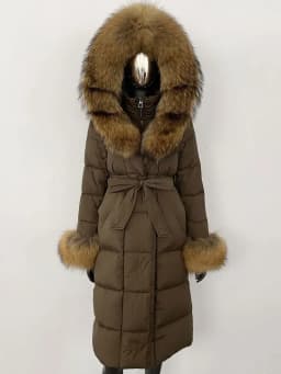 OFTBUY 2024 Long Winter Jacket Women Natural Real Raccoon Fox Fur Collar Hooded White Duck Down Coat Thick Warm Casual Outerwear