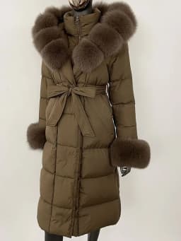 OFTBUY 2024 Long Winter Jacket Women Natural Real Raccoon Fox Fur Collar Hooded White Duck Down Coat Thick Warm Casual Outerwear