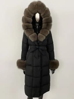 OFTBUY 2024 Long Winter Jacket Women Natural Real Raccoon Fox Fur Collar Hooded White Duck Down Coat Thick Warm Casual Outerwear