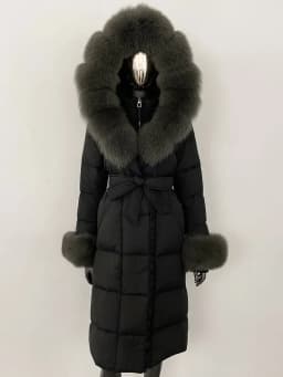 OFTBUY 2024 Long Winter Jacket Women Natural Real Raccoon Fox Fur Collar Hooded White Duck Down Coat Thick Warm Casual Outerwear