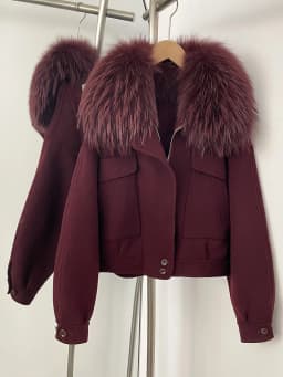 OFTBUY New Autumn Winter Real Fox Fur Top Clothes Women Short 100% Wool Coat Fahsion Natural Fur Cashmere Woolen Jacket Female