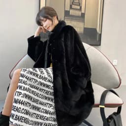 HDHOHR 2026 New Import Real Mink Fur Coats Women High Quality Winter Warm Thick Natural Mink Fur Jackets Female Oversize