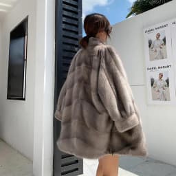 HDHOHR 2026 New Import Real Mink Fur Coats Women High Quality Winter Warm Thick Natural Mink Fur Jackets Female Oversize