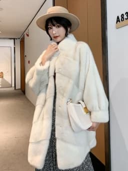 HDHOHR 2026 New Import Real Mink Fur Coats Women High Quality Winter Warm Thick Natural Mink Fur Jackets Female Oversize
