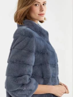 Women's Real Mink Fur Jacket Short Coat European Street Style Warm Casual Fashion Ladies Outerwear
