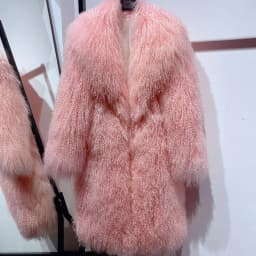 Mongolia Sheep Fur New brand real fur Long genuine fur coat Mongolia Sheep Fur long sleeves women's warm jacket
