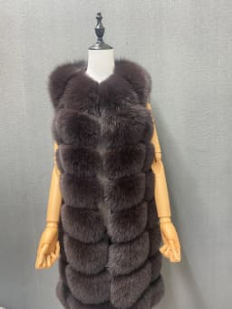 Natural Real Fox Fur Vest Natural Fur Coat For Jacket Female Coats Vest Waistcoat Long Fur Coats Real Fur Coat Fox Vest Jacket