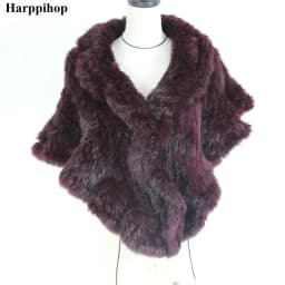 2023 Genuine Rabbit Fur Poncho,Knitted Rabbit Fur Pashmina,Genuine Rabbit Fur Shawl women's coats/Hot Sale/OEM/Wholesale/Retail