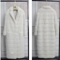 HDHOHR 2026 Real Whole Mink Fur X-Long Coat Factory Direct Sale Winter Slim Warm Female Mink Fur Long Turn-down Collar Jacket