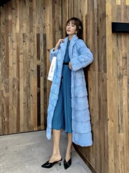 HDHOHR 2026 Real Whole Mink Fur X-Long Coat Factory Direct Sale Winter Slim Warm Female Mink Fur Long Turn-down Collar Jacket
