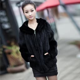 New Mink Fur Coat Women's Long-Sleeve Top Fashion All-Match Mink Knit Jacket Mink Knitted Fur Coat
