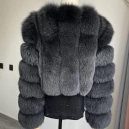Real Fox Fur Coat for Women Fashion V-neck 42 Cm Short Fur Coat With Real Fox Fur Luxury Autumn Winter Warm Women Fox Fur Coat