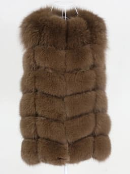 OFTBUY Spring Real Fox Fur Vest Women Sleeveless Winter Jacket Gilet Natural Fur Coat Bodywarmer Waistcoat Thick Warm Streetwear