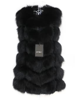 OFTBUY Spring Real Fox Fur Vest Women Sleeveless Winter Jacket Gilet Natural Fur Coat Bodywarmer Waistcoat Thick Warm Streetwear