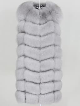 OFTBUY Spring Real Fox Fur Vest Women Sleeveless Winter Jacket Gilet Natural Fur Coat Bodywarmer Waistcoat Thick Warm Streetwear
