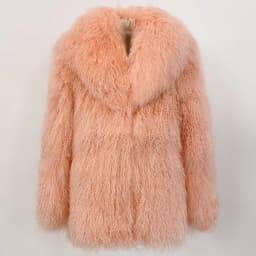OFTBUY Fashion Warm Mongolian Fur Jacket New Autumn Winter Clothes Women Mid-length Natural Fur Coat Black Real Fur Overcoat