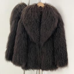 OFTBUY Fashion Warm Mongolian Fur Jacket New Autumn Winter Clothes Women Mid-length Natural Fur Coat Black Real Fur Overcoat