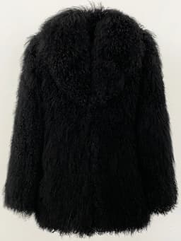 OFTBUY Fashion Warm Mongolian Fur Jacket New Autumn Winter Clothes Women Mid-length Natural Fur Coat Black Real Fur Overcoat