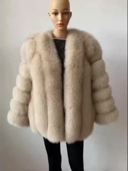 BEIZIRU Winter Woman Real Fox Fur Coat Warm Fashion Natural New Luxury Style Long Sleeve Fashion Girls Jacket