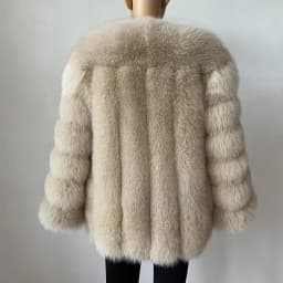 BEIZIRU Winter Woman Real Fox Fur Coat Warm Fashion Natural New Luxury Style Long Sleeve Fashion Girls Jacket