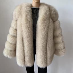 BEIZIRU Winter Woman Real Fox Fur Coat Warm Fashion Natural New Luxury Style Long Sleeve Fashion Girls Jacket