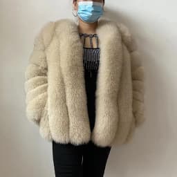 BEIZIRU Winter Woman Real Fox Fur Coat Warm Fashion Natural New Luxury Style Long Sleeve Fashion Girls Jacket
