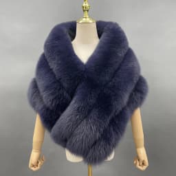 JANEFUR Real Fox Fur Shawl Poncho Women 2023 Luxury Elegant Wedding Bridal Formal Party Warm Winter Natural Fur Cape Coat