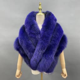 JANEFUR Real Fox Fur Shawl Poncho Women 2023 Luxury Elegant Wedding Bridal Formal Party Warm Winter Natural Fur Cape Coat