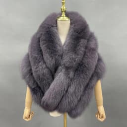 JANEFUR Real Fox Fur Shawl Poncho Women 2023 Luxury Elegant Wedding Bridal Formal Party Warm Winter Natural Fur Cape Coat