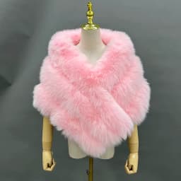JANEFUR Real Fox Fur Shawl Poncho Women 2023 Luxury Elegant Wedding Bridal Formal Party Warm Winter Natural Fur Cape Coat
