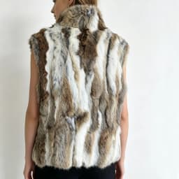 New Arrival Women's Real Rabbit Fur Vest Zipper Fur Vest Lady Female Winter Vest Vintage Dropshipping Top NZ400