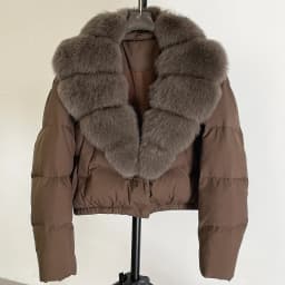 OFTBUY Big Natural Real Fox Fur Coat Women Autumn Winter Female 90% White Duck Down Jacket Feather Short Puffer Coat Thick Warm