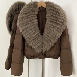 OFTBUY Big Natural Real Fox Fur Coat Women Autumn Winter Female 90% White Duck Down Jacket Feather Short Puffer Coat Thick Warm