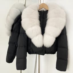 OFTBUY Big Natural Real Fox Fur Coat Women Autumn Winter Female 90% White Duck Down Jacket Feather Short Puffer Coat Thick Warm