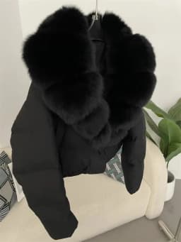 OFTBUY Big Natural Real Fox Fur Coat Women Autumn Winter Female 90% White Duck Down Jacket Feather Short Puffer Coat Thick Warm