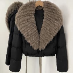 OFTBUY Big Natural Real Fox Fur Coat Women Autumn Winter Female 90% White Duck Down Jacket Feather Short Puffer Coat Thick Warm