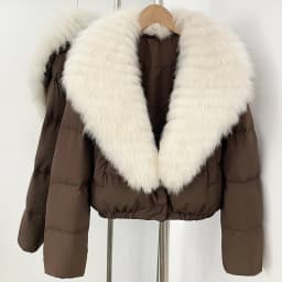 OFTBUY Big Natural Real Fox Fur Coat Women Autumn Winter Female 90% White Duck Down Jacket Feather Short Puffer Coat Thick Warm